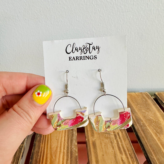 Leaves and Florals Dangle Earrings