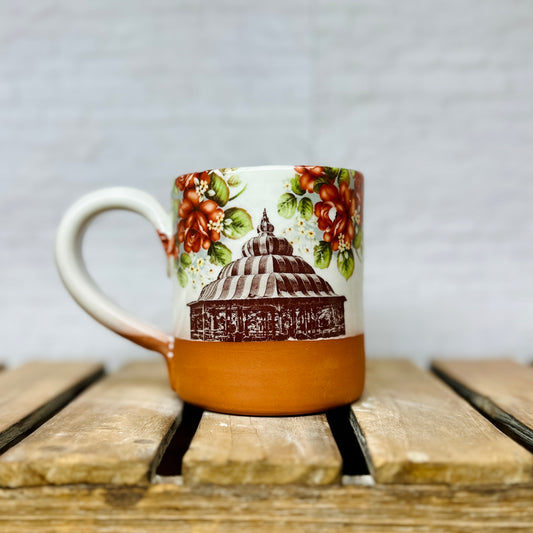 Landmark Mug: Tower Grove Pavilion Mug with Florals