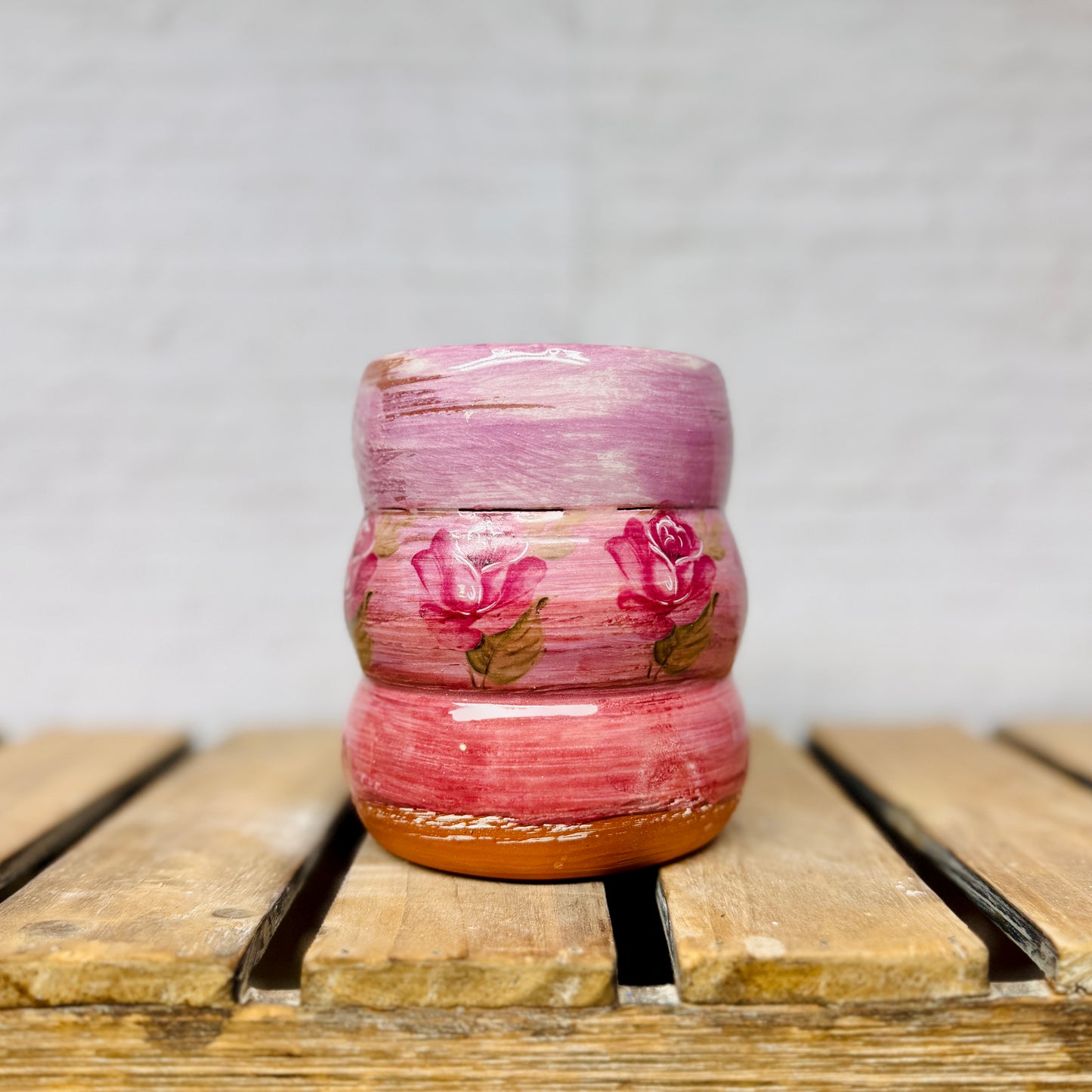 Pink / Purple Ombre Rose Vessel