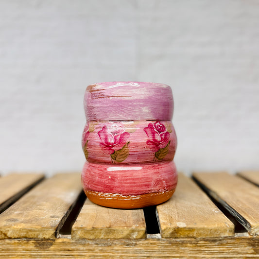 Pink / Purple Ombre Rose Vessel