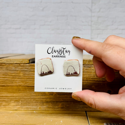 Square Studs - Arches - Earrings