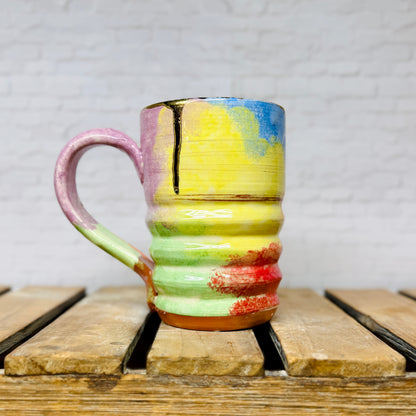 Groovy Mug: Rainbow with Gold Drip (Multiple Styles)
