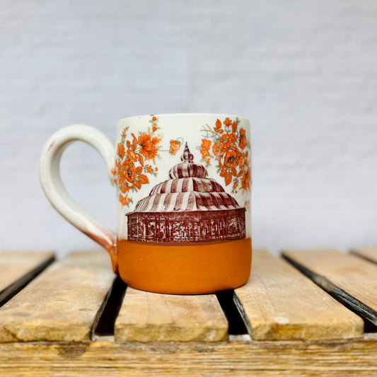 Landmark Mug: Tower Grove Pavilion Mug with Florals