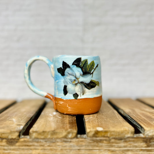 Espresso Mug - Blue with Florals