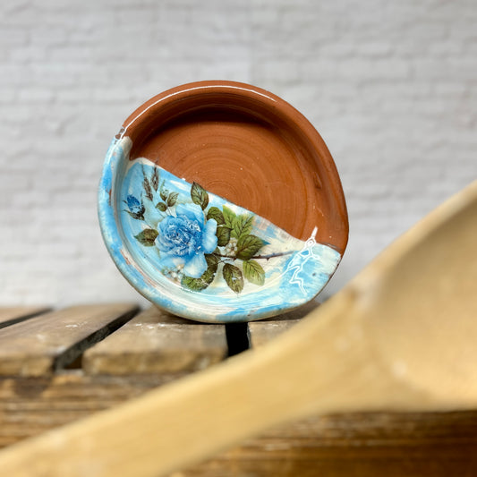 Blue Floral Spoon Rest