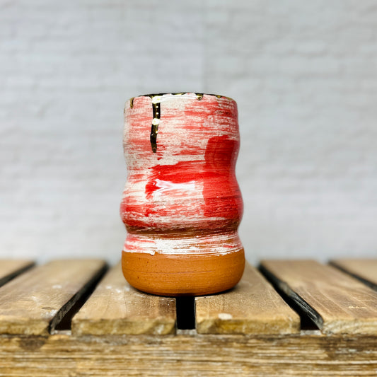 Red Curvy Bud Vase
