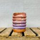 Pink and Purple Ombre Vessel with Gold Accents
