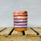 Pink and Purple Ombre Vessel with Gold Accents
