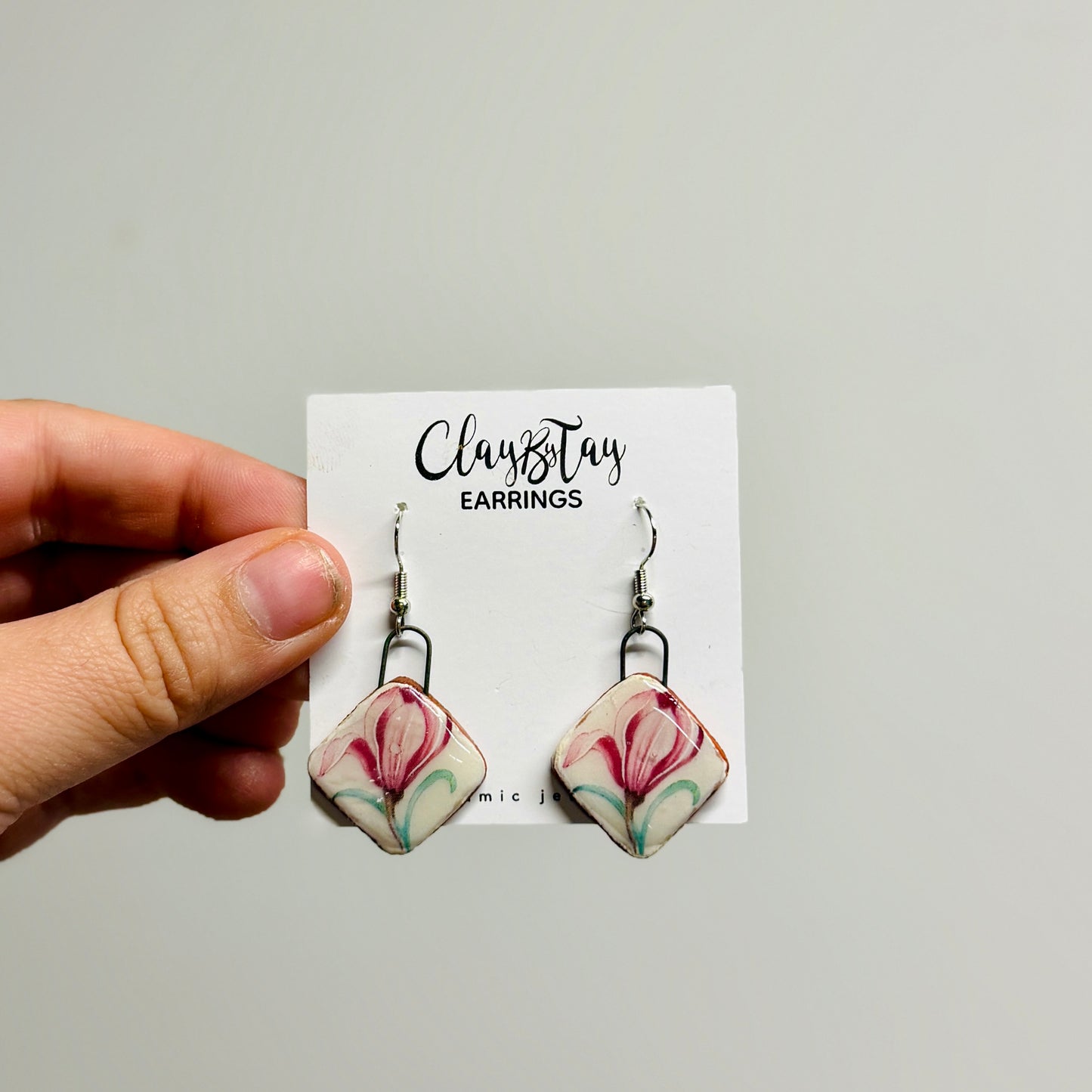 Pink Flower - Earrings - Multiple Styles