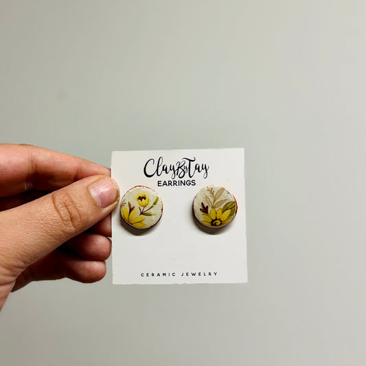 Vintage Neutral Florals - Earrings - Multiple Styles (Copy)